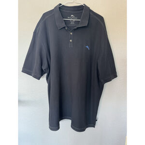 Tommy Bahama Polo Shirt Mens 3XL Short Sleeve Blue Beach Outdoors Casual